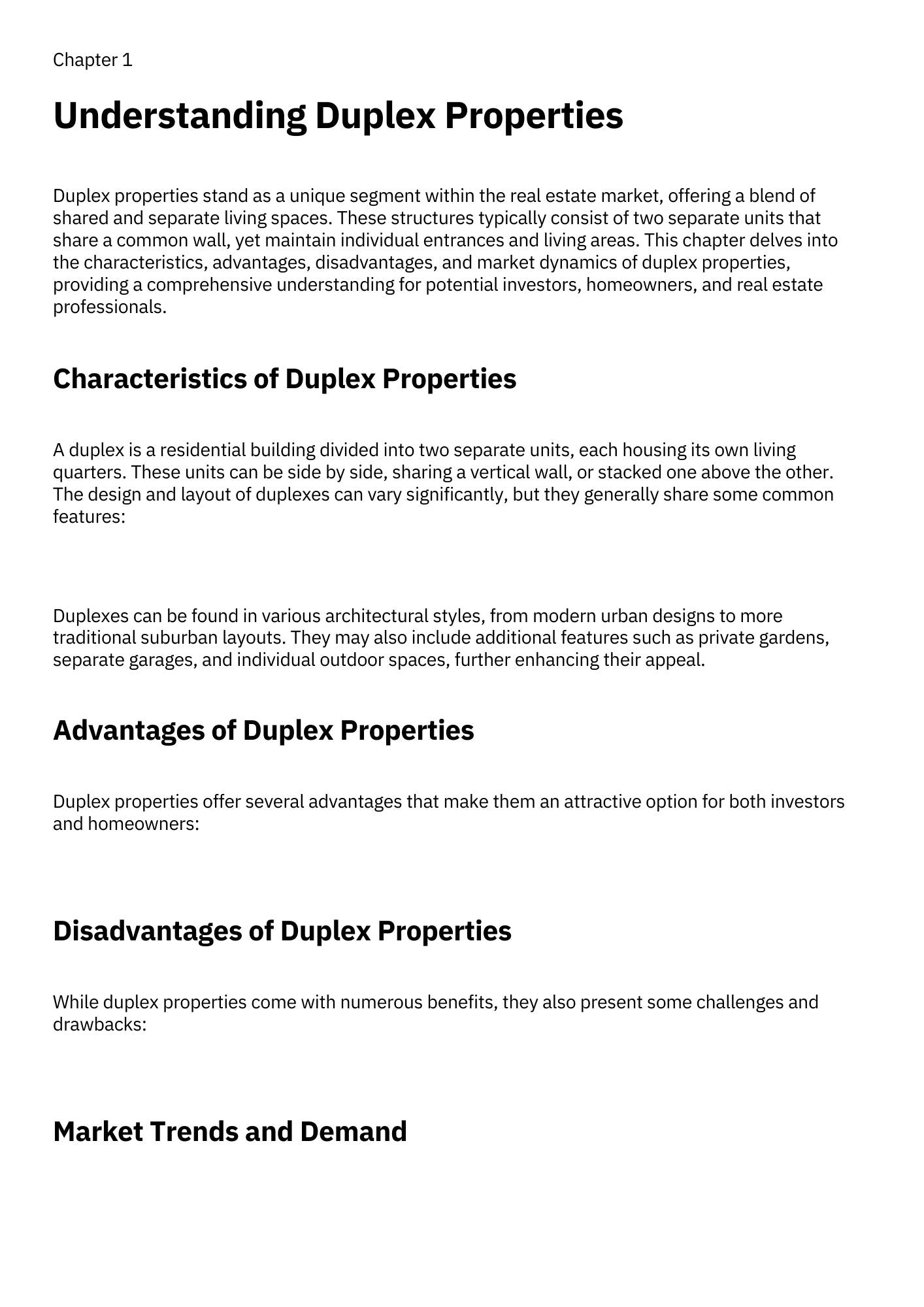 Introduction to Duplex Property Investment