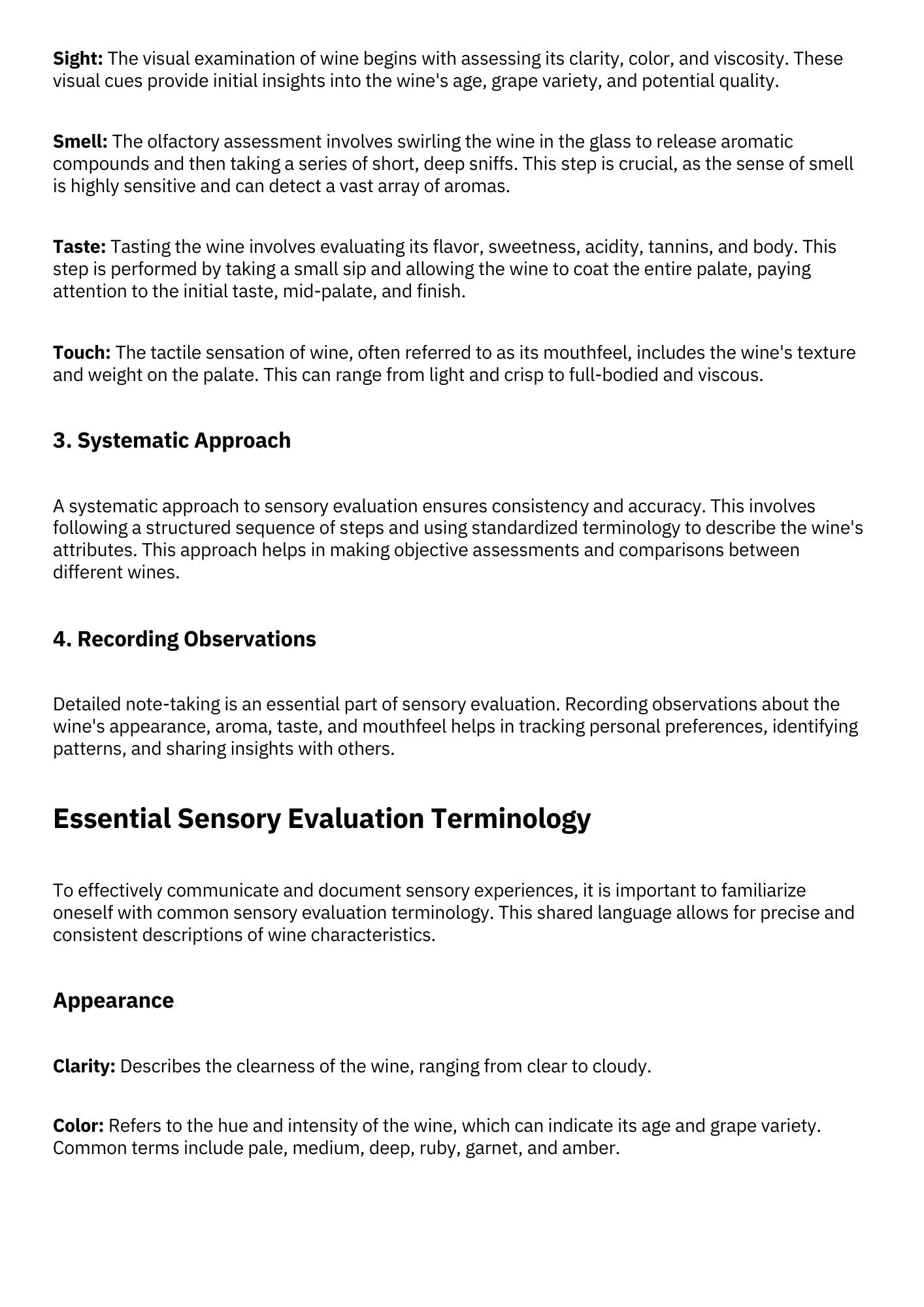 Wine Sensory Evaluation